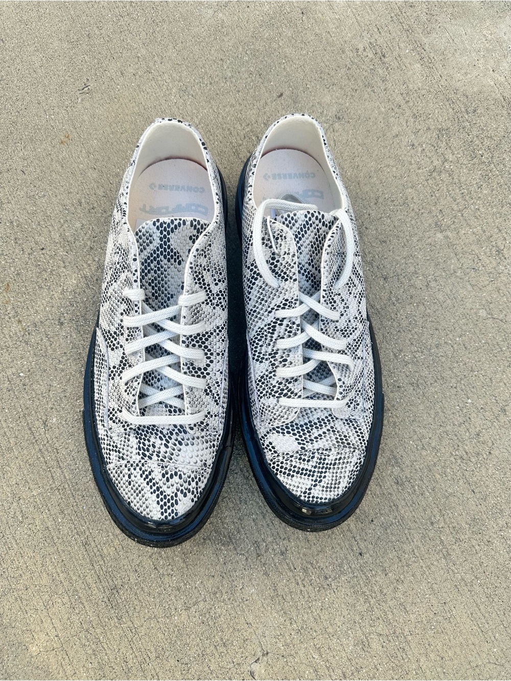 Converse Chuck 70 National Formal  Leather Snake  Print lugged Outsole Oxfords